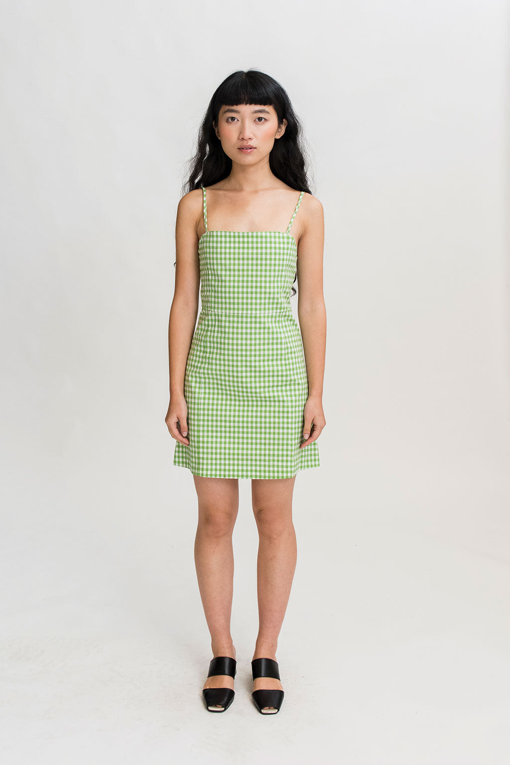 90's Dress in Green Gingham