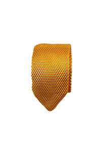 HEW Clothing Knitted Tie in Mustard