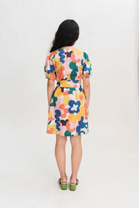HEW Woven Tee Dress in Flower Bomb Print