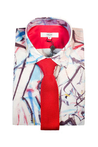 HEW Clothing Knitted Tie Red 