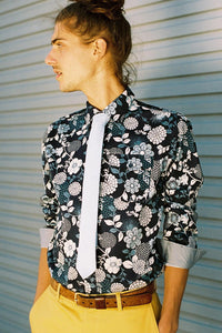 HEW RELAXED OXFORD SHIRT WITH POCKET IN CARAFLORAL PRINT