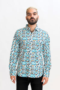 HEW Classic Slim Shirt in Vincent Print