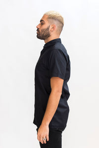 HEW Shirt with Short Sleeve in Black