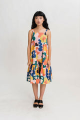 HEW Smock Frill Dress in Flower Bomb Print