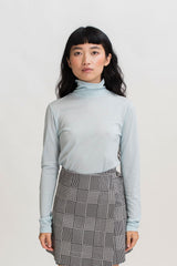Merino Wool Skivvy in Ice Blue