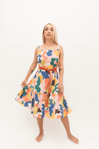 HEW Clothing Smock Frill Dress in Flower Bomb Print