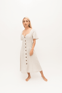 HEW Clothing Sunday Dress in Natural Organic Linen