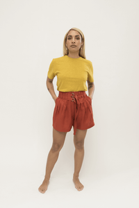 HEW Clothing Women's Short in Paprika Linen 