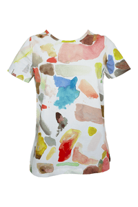 HEW Clothing Woven Tee in Conversation print