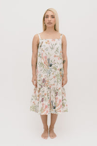 HEW Clothing Smock Frill Dress in Muzi Floral Cream