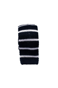 HEW Clothing Knitted Tie in Black and White