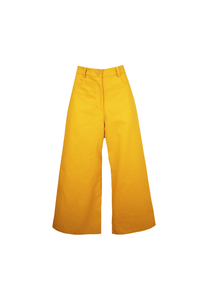 HEW Clothing Wide Leg Crop Pants in Mustard