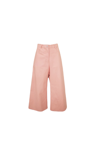HEW Clothing Wide Leg Crop Pants in Pink